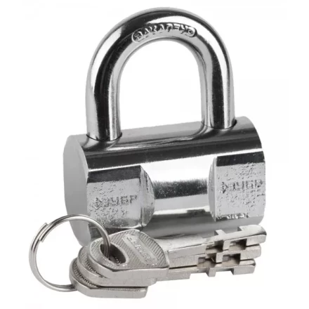 Замок ЗУБР "ЭКСПЕРТ" навесной, компактный стальной корпус, закаленная дужка, 50мм 37231-50 купить в Надыме