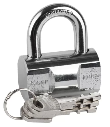 Замок ЗУБР "ЭКСПЕРТ" навесной, компактный стальной корпус, закаленная дужка, 50мм 37231-50 купить в Надыме