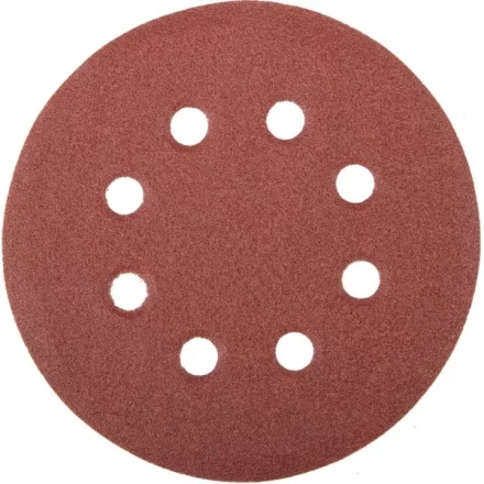 Круг шлифовальный универсальный STAYER "MASTER" из абразивной бумаги на велкро основе, 8 отверстий, Р100, 125мм, 5шт 35452-125-100 купить в Надыме