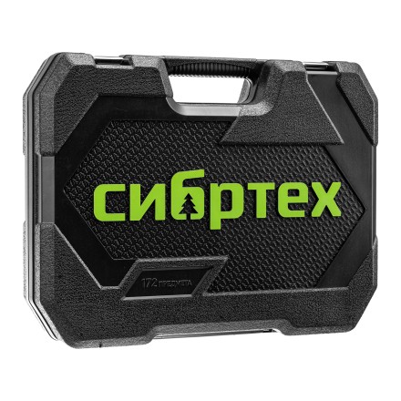Набор инструментов Сибртех 14171, 1/2&quot;, 3/8&quot;, 1/4&quot;, пластиковый кейс 172 предм. купить в Надыме