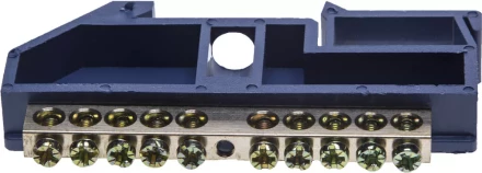 Шина СВЕТОЗАР нулевая на DIN-изоляторе, макс. ток 100А, 5,2мм, 10 полюсов 49807-10 купить в Надыме