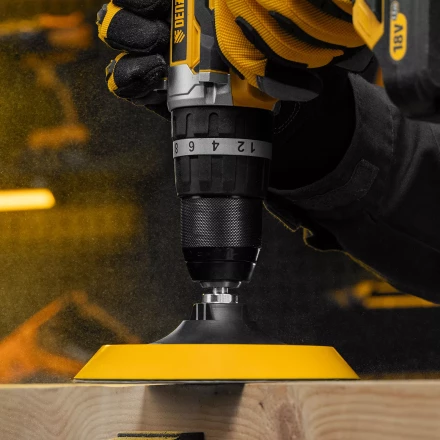 Тарелка опорная для дрели и УШМ с липучкой Denzel, 150 мм, мягкая, с адаптером c М14 на d8, 76249 купить в Надыме