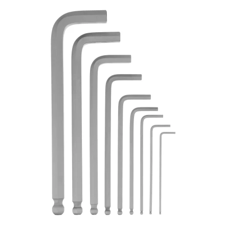 Набор ключей имбусовых Сибртех, HEX, 2-12 мм, CrV, 9 шт., удлиненные, с шаром, 123657 купить в Надыме