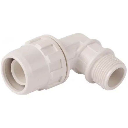 Муфта ЗУБР "ШиреФит" соединительная угловая 90°, "штуцер с гайкой - внешняя резьба", 26мм-3/4" 51465-26-3/4 купить в Надыме