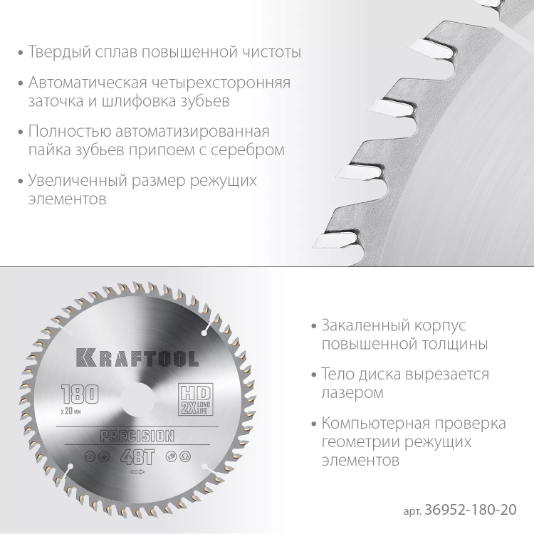 Диск пильный PRECISION, повышенный ресурс 36952-180-20 купить в Надыме