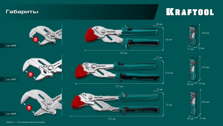 Сменные защитные накладки на губки KRAFTOOL 22067-S3 купить в Надыме