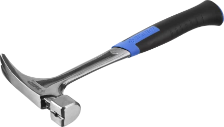 Молоток-гвоздодер ЗУБР цельнокованый с двухкомпонентной рукояткой серия ПРОФЕССИОНАЛ купить в Надыме