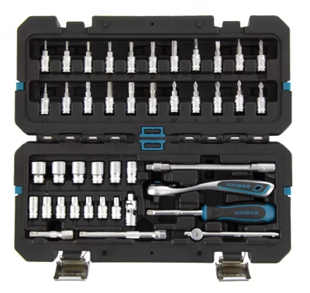 Набор инструментов 42 предмета, 120 зубьев, CrV, 1/4" Gross 14146 купить в Надыме