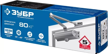 Доводчик дверной ЗУБР "ПРОФЕССИОНАЛ" для дверей массой до 40 кг цвет коричневый 37912-50 купить в Надыме