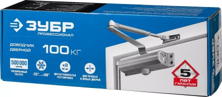 Доводчик дверной ЗУБР "ПРОФЕССИОНАЛ" для дверей массой до 40 кг цвет коричневый 37912-50 купить в Надыме