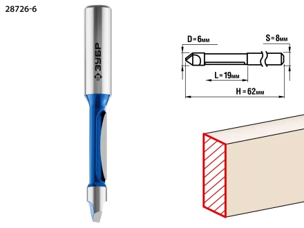 Фрезы кромочные прямые со сверлом серия ПРОФЕССИОНАЛ купить в Надыме