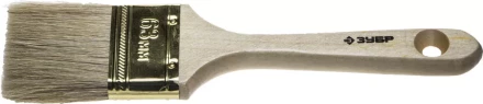 Кисть плоская  ЗУБР "УНИВЕРСАЛ-ЭКСПЕРТ", натуральная щетина, деревянная ручка, 63мм 4-01005-063 купить в Надыме