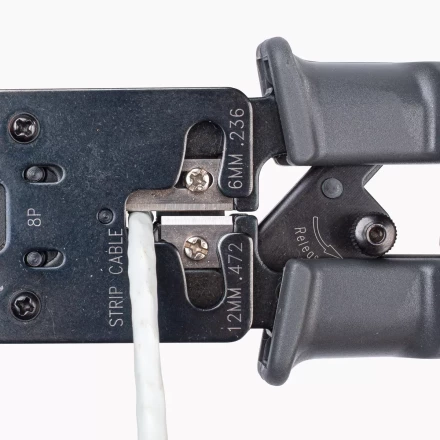 Кримпер многофункциональный КВТ JT-03T с 3 встроенными модулями для обжима RJ-45, RJ-12, RJ-11 (84493) купить в Надыме