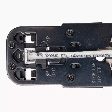 Кримпер многофункциональный КВТ JT-03T с 3 встроенными модулями для обжима RJ-45, RJ-12, RJ-11 (84493) купить в Надыме