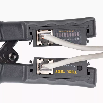 Кримпер многофункциональный КВТ JT-03T с 3 встроенными модулями для обжима RJ-45, RJ-12, RJ-11 (84493) купить в Надыме