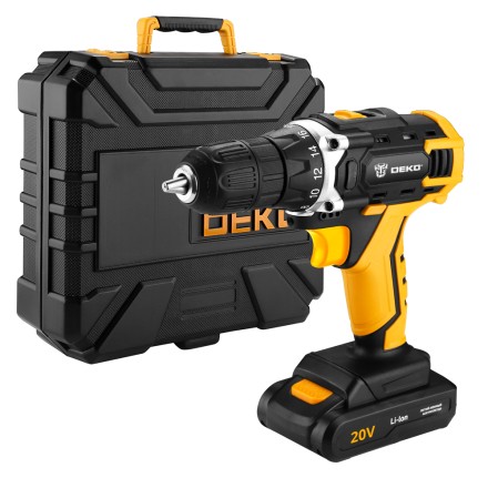Дрель аккумуляторная DEKO DKCD20FU-Li, 063-4178 + набор 104 аксессуара купить в Надыме