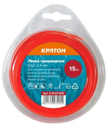 Леска триммерная Кратон Круг-2,4мм 3 19 03 005 купить в Надыме