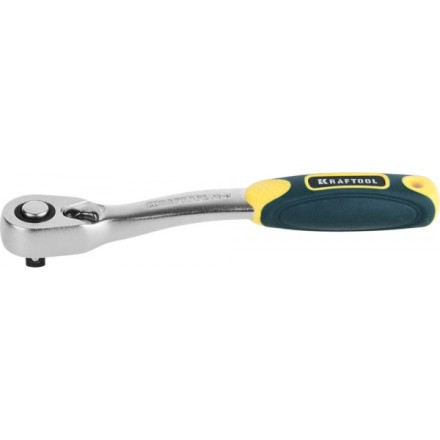 Трещотка для торцовых головок KRAFTOOL &quot;PRO&quot;, Сr-V сталь, 72 зубца, изогнутая, 1/4&quot; 27795-1/4_z02 купить в Надыме