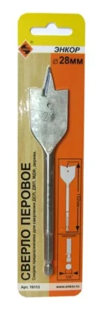 Сверло перовое по дереву  ф28х152мм 1/50/200 19113 купить в Надыме