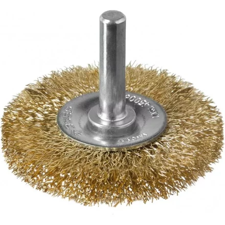 ЗУБР "ПРОФЕССИОНАЛ". Щетка дисковая для дрели, витая латунированная стальная проволока 0,3мм, 50мм 3520-050_z02 купить в Надыме