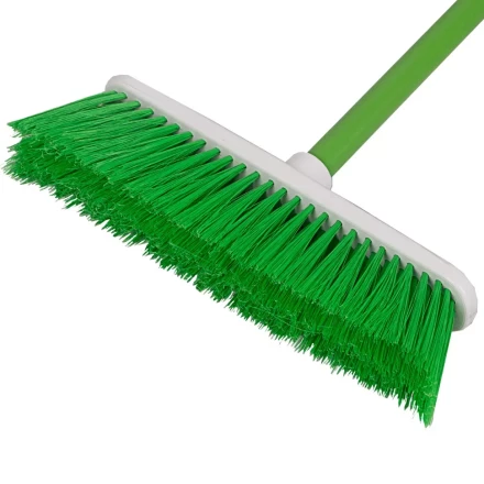 Щетка пластмассовая для подметания пола, 27 см, c черенком, 120 см, салатовая щетина, Home Palisad 935455 купить в Надыме