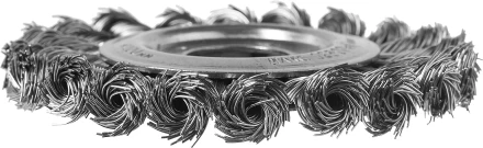 ЗУБР "ПРОФЕССИОНАЛ". Щетка дисковая для УШМ, плетеные пучки стальной проволоки 0,5мм, 100х22мм 35190-100_z02 купить в Надыме