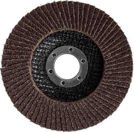 Круг шлифовальный ЗУБР "ЭКСПЕРТ" лепестковый торцевой, тип КЛТ 1, зерно-электрокорунд нормальный, P40, 125х22,2мм 36591-125-40 купить в Надыме