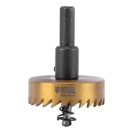Коронка по металлу HSS, 45 мм, нитридтитановое покрытие Denzel 724115 купить в Надыме