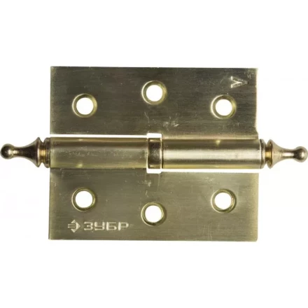 Петля дверная разъемная ЗУБР "ЭКСПЕРТ", 1 подшипник, цвет мат. латунь (SB), левая, с крепежом, 75х63х2,5мм,2шт 37605-075-3L купить в Надыме