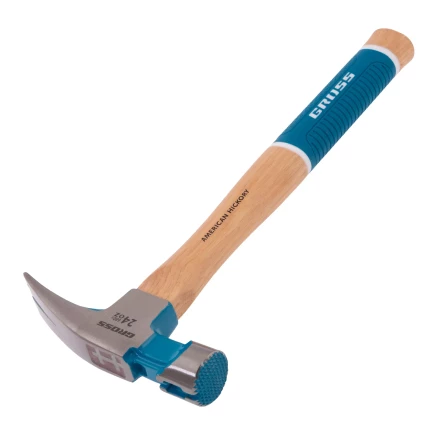 Молоток-гвоздодер, 680 г Gross 10425, угол 75, магнит, обрезиненная рукоятка AMERICAN HICKORY купить в Надыме