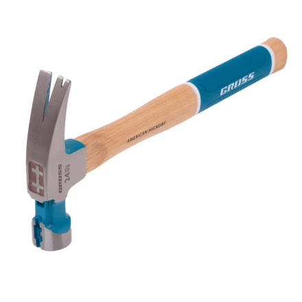 Молоток-гвоздодер, 680 г Gross 10425, угол 75, магнит, обрезиненная рукоятка AMERICAN HICKORY купить в Надыме