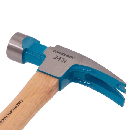 Молоток-гвоздодер, 680 г Gross 10425, угол 75, магнит, обрезиненная рукоятка AMERICAN HICKORY купить в Надыме
