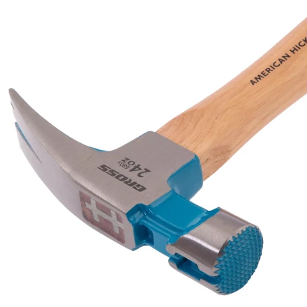 Молоток-гвоздодер, 680 г Gross 10425, угол 75, магнит, обрезиненная рукоятка AMERICAN HICKORY купить в Надыме