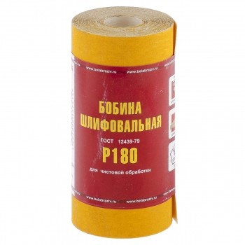 Шкурка на бумажной основе LP41C зерн. Р180 мини-рулон 115мм х 5м (БАЗ) Россия 75632 купить в Надыме