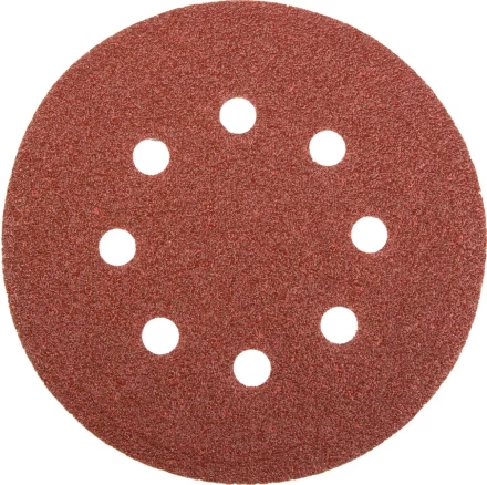 Круг шлифовальный универсальный STAYER "MASTER" из абразивной бумаги на велкро основе, 8 отверстий, Р60, 125мм, 5шт 35452-125-060 купить в Надыме