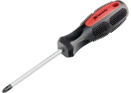 Отвертка Anti-Slip, SL5,0 х 100 мм, CrV, двухкомп. рукоятка MATRIX 12216 купить в Надыме