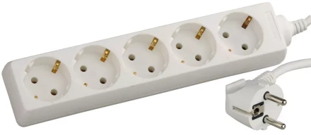Удлинитель СВЕТОЗАР электрический с заземлением, евро, 5 гнезд, 2м SV-55053-2 купить в Надыме