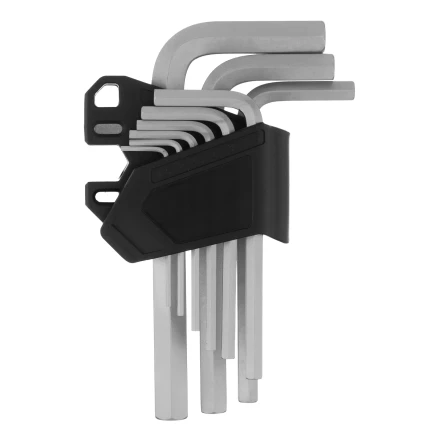 Набор ключей имбусовых, HEX, 1,5-10 мм, CrV, 9 шт. Сибртех 123667 купить в Надыме