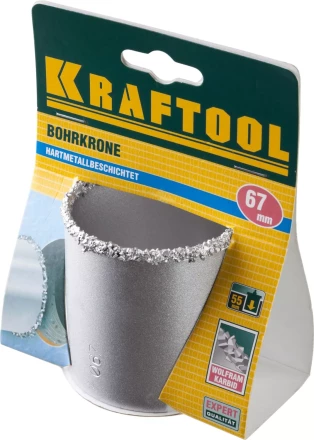 Коронка KRAFTOOL кольцевая с напылением из карбида вольфрама, 67мм 33401-67_z01 купить в Надыме