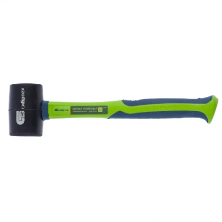 Киянка резиновая 225г черная резина с фибергласовой рукояткой СИБРТЕХ артикул 11163 купить в Надыме