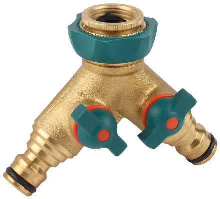 Распределитель RACO "Profi-Plus" двухканальный, латунный с покрытием TPR, 1/2" х 3/4" 4244-55132B купить в Надыме