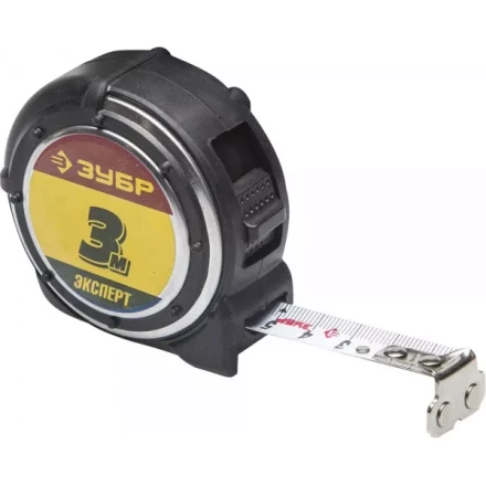 Рулетка ЗУБР "ЭКСПЕРТ" "АНТЕЙ", металлический обрезиненный корпус, полотно с нейлоновым напылением, 3мх16мм 34053-03-16 купить в Надыме