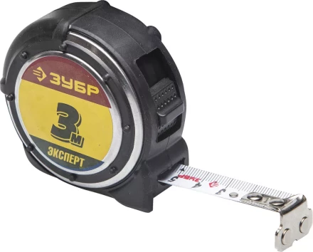 Рулетка ЗУБР "ЭКСПЕРТ" "АНТЕЙ", металлический обрезиненный корпус, полотно с нейлоновым напылением, 3мх16мм 34053-03-16 купить в Надыме