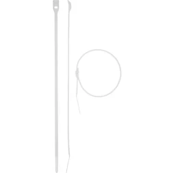 Кабельные стяжки белые КОБРА, с плоским замком, 4.6 х 370 мм, 25 шт, нейлоновые, ЗУБР 30930-46-370