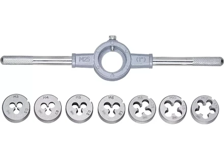 Набор плашек М3 - М12 8 предметов СИБРТЕХ 77309 купить в Надыме