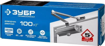 Доводчик дверной ЗУБР &quot;ПРОФЕССИОНАЛ&quot; для дверей массой до 40 кг цвет белый 37911-50 купить в Надыме