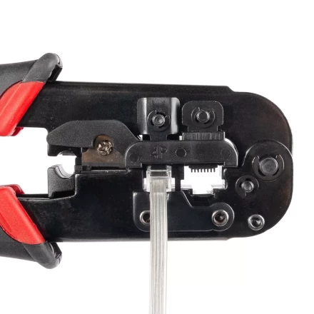 Кримпер многофункциональный КВТ JT-03А с 3 встроенными модулями для обжима RJ-45, RJ-12, RJ-11, RJ-22 (89228) купить в Надыме