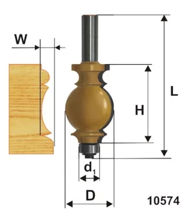 Фреза кромочная фигурная ф254х35мм хв 12мм 10574 купить в Надыме