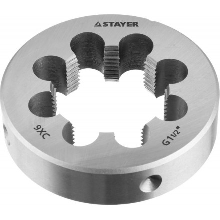 Плашка круглая ручная STAYER &quot;MASTER&quot;, сталь 9ХС, для трубной резьбы G 1 1/2`` 28029-3/2 купить в Надыме