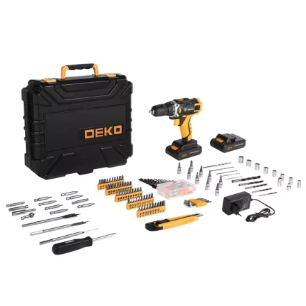 Дрель аккумуляторная DEKO DKCD20FU-Li, 063-4179 + набор 193 аксессуара купить в Надыме